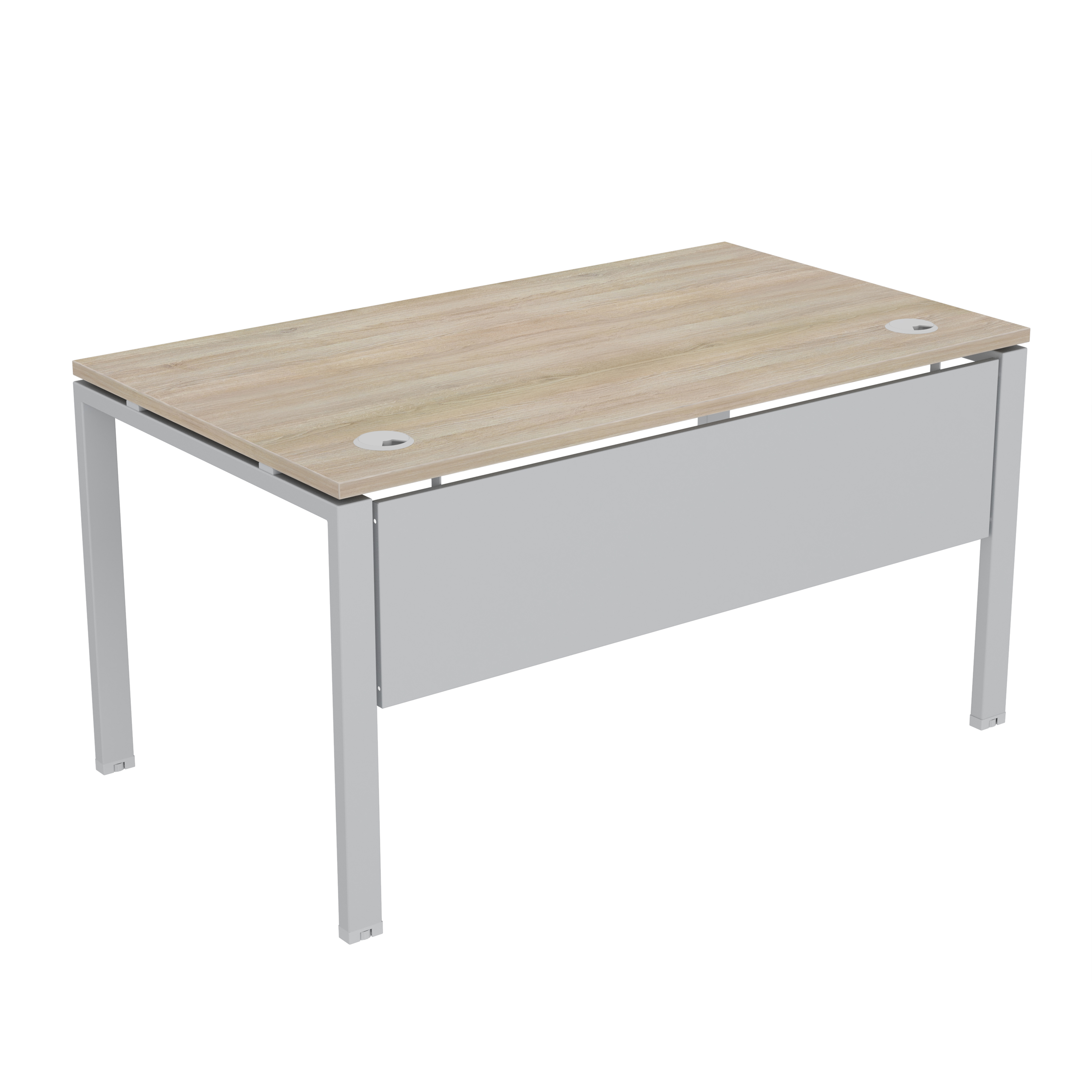 Synergy Metal Modesty Panel with Brackets & Fixings | 1400 | Silver